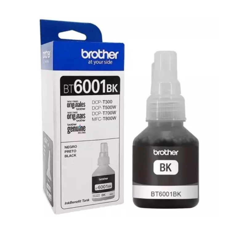 Tinta Brother 6001 Negro 108Ml Dcp-t300-dcp-t500W-dcp-t700W-mfc-t800W